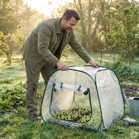 Serre pop-up 100 cm³ pour jardin et cultures protégées