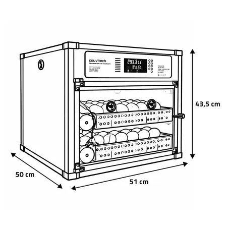Couveuse PRO Couvitech® 136 œufs - Incubation pro