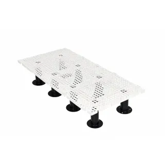 Lot de 4 caillebotis 50x100 cm maille 20x20 mm blanc
