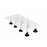 Lot de 4 caillebotis 50x100 cm maille 20x20 mm blanc