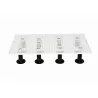 Lot de 4 caillebotis 50x100 cm maille 20x20 mm blanc