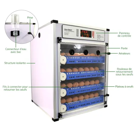 Couveuse PRO Couvitech® 272 œufs - Automatisée & Haute Performance