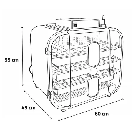 Couveuse Covatutto 162 - 162 œufs - Semi-auto Novital