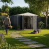 Abri de jardin Escaut acier 12,33m² - 2 portes battantes