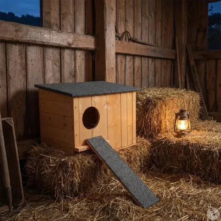 Nichoir chicane bois pour canards d'ornement 45x27x33 cm