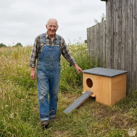 Nichoir chicane bois pour canards d'ornement 45x27x33 cm