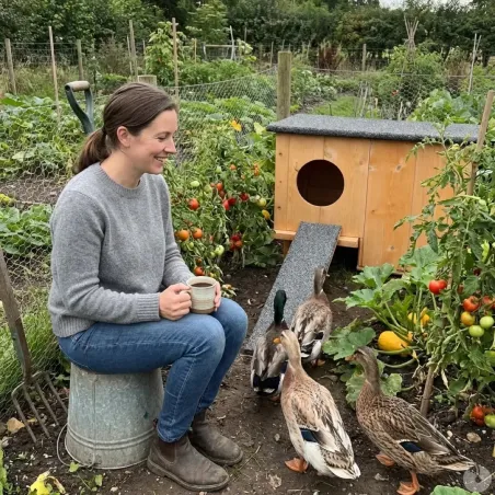 Nichoir chicane bois pour canards d'ornement 45x27x33 cm