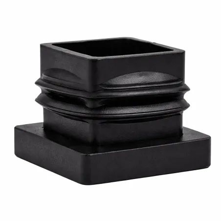 Bouchon rectangulaire 25x25x1/2 noir