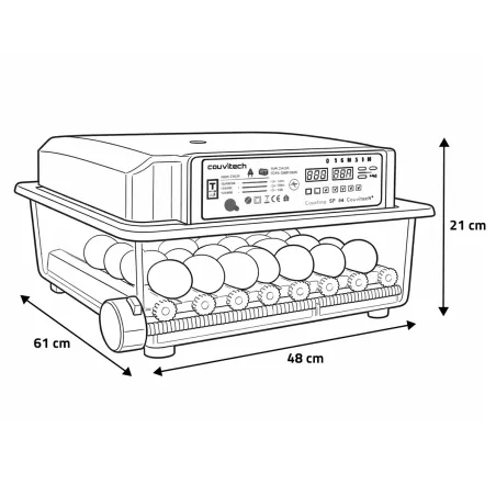 Couveuse auto 64 œufs Couvitech® - Incubation pro