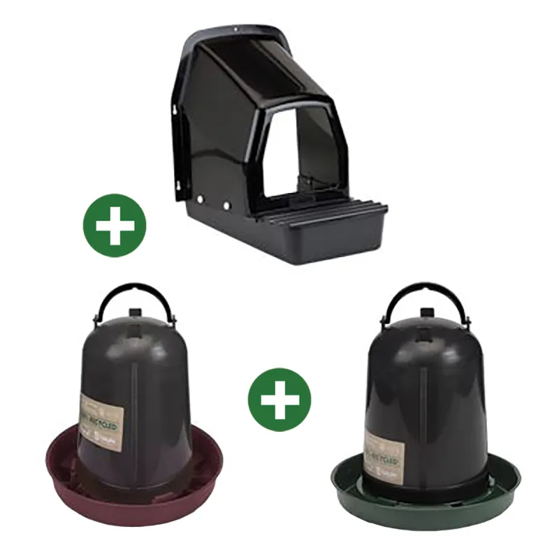 Kit ponte volailles GAUN - Abreuvoir, mangeoire & nid