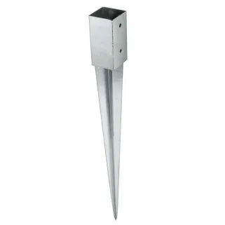 Support poteau bois 7,1x7,1 cm - Acier galvanisé à enfoncer