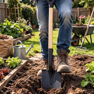 Bêche Progarden® 115 cm - Manche bois résistant et ergonomique