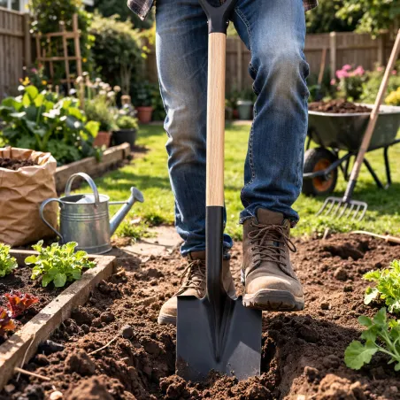 Bêche Progarden® 115 cm - Manche bois résistant et ergonomique