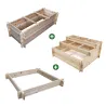 Kit 3 carrés potagers en sapin avec géotextile
