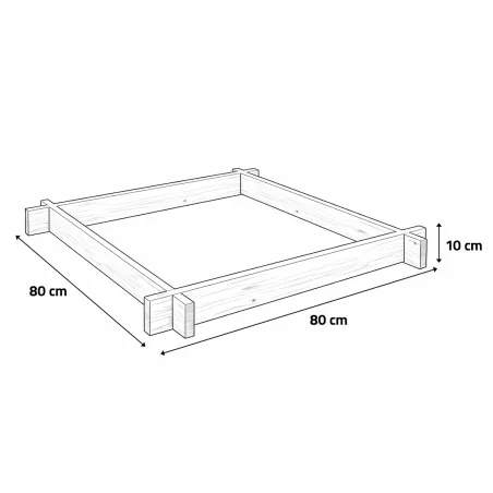 Kit 3 carrés potagers en sapin avec géotextile