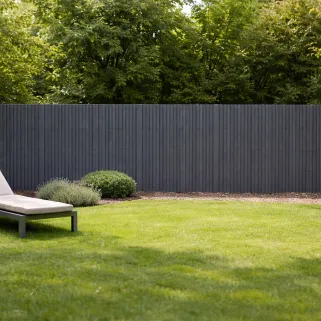 Canisse PVC occultante 1,5x5m gris - Kit fixation inclus