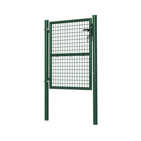 Portillon grillagé 1x1m vert maille 50mm serrure