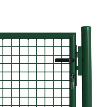 Portillon grillagé 1x1m vert maille 50mm serrure