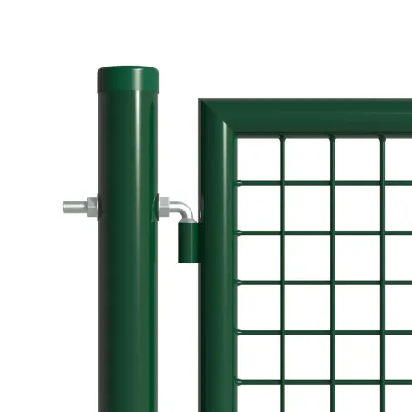 Portillon grillagé 1x1m vert maille 50mm serrure