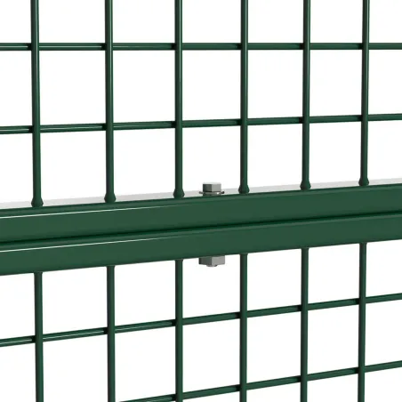 Portillon grillagé 1x1m vert maille 50mm serrure