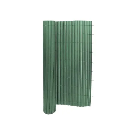 Canisse PVC occultante 1x3m vert - Fixations incluses
