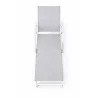 Chaise longue alu blanc 175 cm - Toile textilène résistante