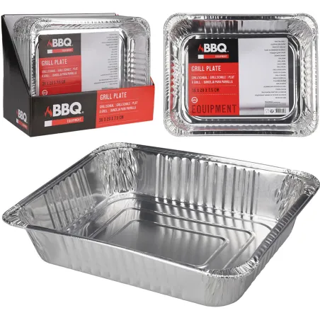 Barquette alu 36x29x7,5cm - Parfaite pour barbecue