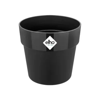 Pot Elho Ø22cm noir recyclé avec réservoir d'eau intégré