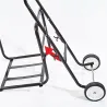 Chariot porte-bûches 2-en-1 amovible - 50 kg - 114x62x44 cm