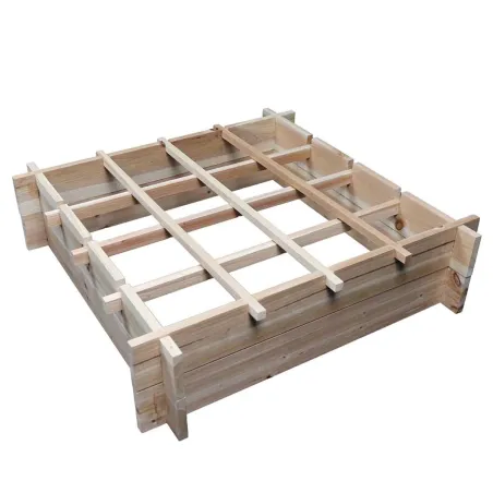 Carré potager sapin 90x90x27 cm - Montage facile avec géotextile