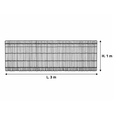 Canisse PVC gris 1x3m double face - Kit fixation inclus