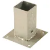 Support poteau bois 7,1x7,1cm - Acier galvanisé à visser