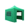 Tonnelle aluminium 3x3 m verte pliable avec parois