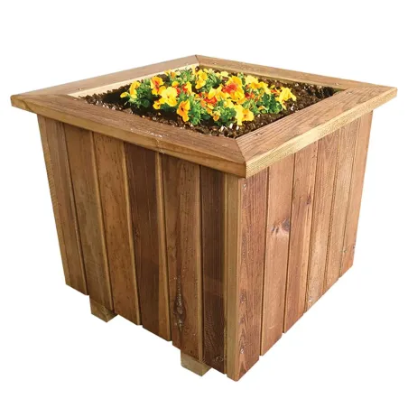 Jardinière carrée bois autoclave 40x40 cm - Extérieur
