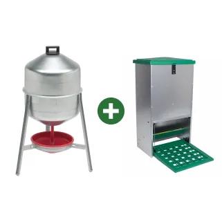 Kit abreuvoir 30L + mangeoire anti-nuisibles 12kg Feedomatic