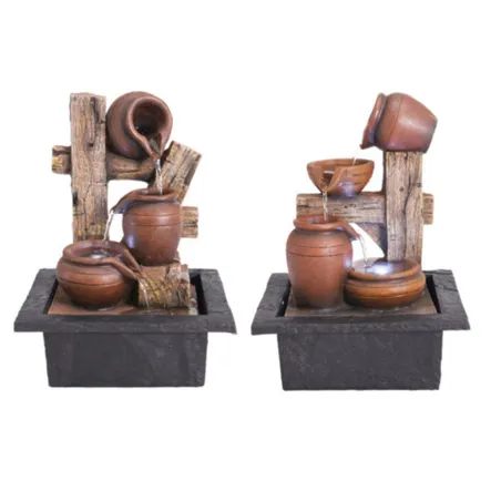 Fontaine LED décorative amphores - 22x19x29 cm extérieur