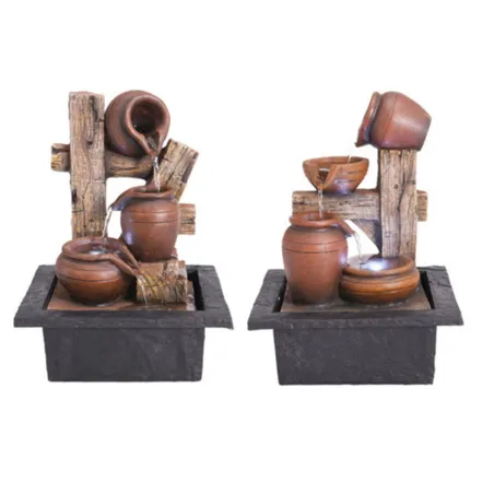 Fontaine LED décorative amphores - 22x19x29 cm extérieur