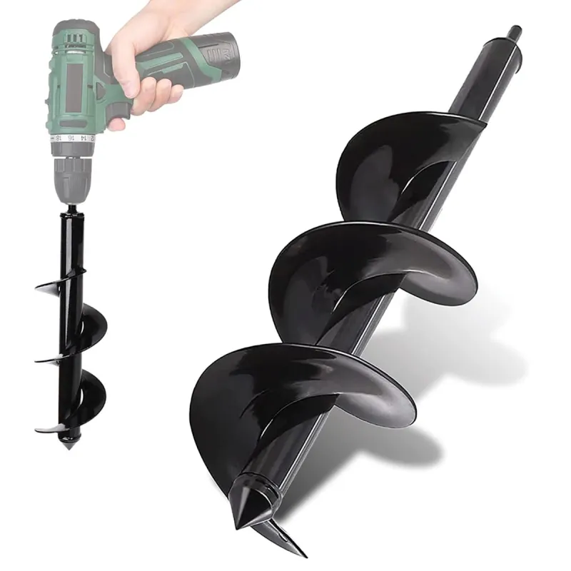 Tarière pour perceuse Ø9 cm - Creusage facile au jardin