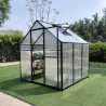 Serre aluminium 3,13 m² - Polycarbonate 177x177x192 cm