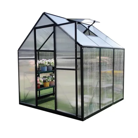 Serre aluminium 3,13 m² - Polycarbonate 177x177x192 cm