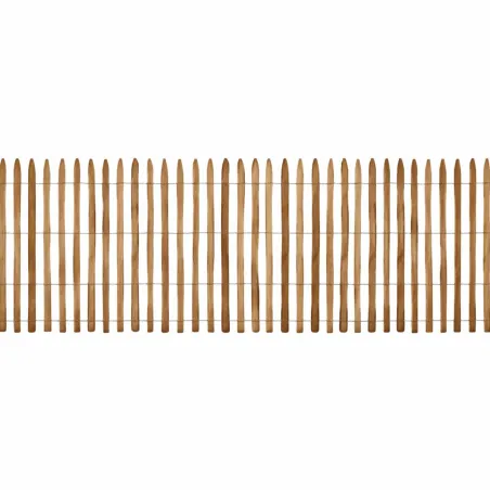 Clôture en châtaignier PEFC - 5m x 1,5m - Écart 6-7cm