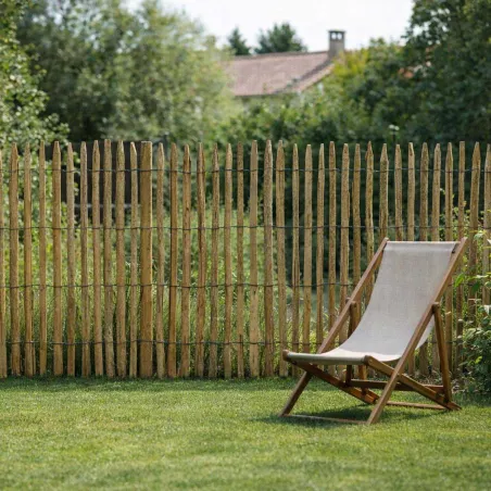 Clôture en châtaignier PEFC - 5m x 1,5m - Écart 6-7cm