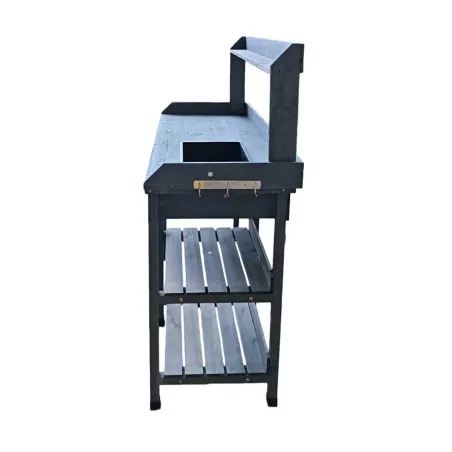 Table rempotage bois avec bac - 114x46x120 cm ergonomique