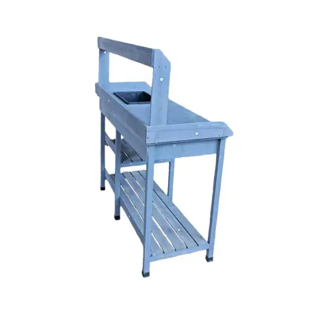 Table rempotage bois avec bac - 114x46x120 cm ergonomique