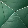 Tonnelle pliante 3x3 m acier vert avec parois latérales