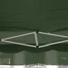 Tonnelle pliante 3x3 m acier vert avec parois latérales