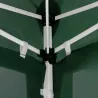 Tonnelle pliante 3x3 m acier vert avec parois latérales