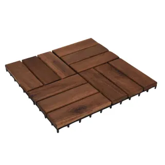Dalles terrasse acacia 30x30 cm - Lot de 4 - Résistantes