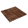 Dalles terrasse acacia 30x30 cm - Lot de 4 - Résistantes