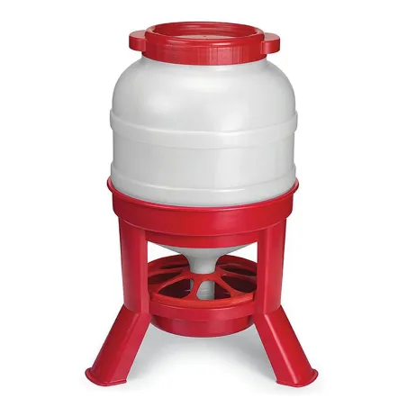 Kit abreuvoir 30L + mangeoire 23kg sur pieds volailles